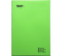 Bright Green A4 Strong Plastic Cover Notebook Feint Ruled 80 Page Margin Exercise Book Notepad