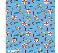 Bright Green Christmas Character Cotton Fabric, 110 cm Wide, Festive Printed Material for Sewing, Crafting, Dressmaking and Patchwork