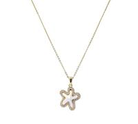 Bright hair does not fade, romantic starfish, five-pointed star necklace, girl, fresh color, gold, steel, cute clavicle
