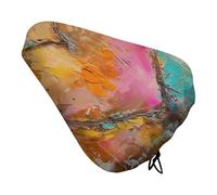 Bright Heart Shape Padded Bike Seat Cushion with Drawstring Soft Comfort Waterproof Bicycle Seat Cover, Wide Saddle Protection Covers Protector for Men Women for Exercise Mountain Road Bikes
