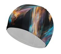 Bright Heart Shape Swim Cap for Women Men Swimming Hat Bath Waterproof Pool Caps for Long Thick Curly Hair