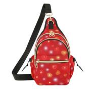 Bright Hearts Red Lightweight Shoulder Sling Bag all over Print Outdoor Adventure