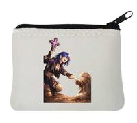 Bright Hope in Dark Times Neoprene Coin Purse Pouch 10x11cm White