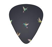 Bright Hummingbird Colibri Birds Unique Guitar Gift Guitar Picks For Bass Electric Acoustic Guitars (12 Count)