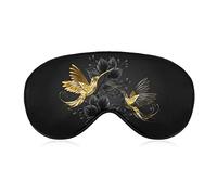 Bright Hummingbird Sleep Mask Soft Blindfold Portable Eye Mask with Adjustable Strap for Men Women