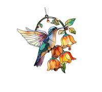 Bright Hummingbird Sun Catcher Window Colorful Acrylic Creating Reflective Light Spots for Indoor Outdoor Decoration Acrylic Hummingbird Sun Catcher Windproof for Outdoor Decoration No Fade