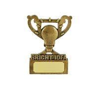 Bright Idea Mini Cup Trophy Award Inventor Great Idea Light Bulb 80mm Free Nameplate Engraving SMC009