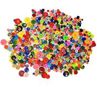 Bright Ideas 500g Mixed Buttons for Craft Activities, Multi Coloured Buttons for Knitting, Sewing and Crafting, Assorted Buttons for Christmas Art Crafts Kids Decorative DIY