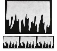 Bright Ideas Artificial Fake Snow Icicle Garland for Festive Crafts, Snow Drape, Christmas Nativity Soft Icicle Garland, White Imitation Icicle Garland Fringe, 12” x 60” (30.48 cm x 152 cm). BI1120.