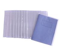 Bright Ideas Clear PVC Book Covers 9”x7”, 365mm x 239mm (Flat), 250 Micron, PK10 Covers. Thick and Extra Strong. Easy to Clean and Wipeable Made to Protect School Exercise Books. BI9001