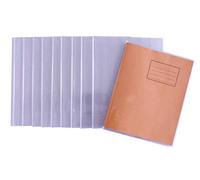 Bright Ideas Clear PVC Book Covers Aa, 17cm x 21.3cm (Folded), 250 Micron, PK10 Covers. Thicker and Extra Strong. Easy to Clean Plastic and Wipeable Made to Protect School Exercise Books. BI9002.