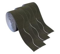 Bright Ideas Corrugated Border Roll for School Displays, Black, 10cm x 7.5m (Pack of 3)