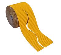 Bright Ideas Corrugated Border Roll for School Displays, Gold, 57mm x 7.5m (15m When Split), BI7892