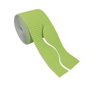 Bright Ideas Corrugated Border Roll for School Displays, Pale Green, 57mm x 7.5m (15m When Split), BI8210