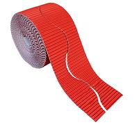 Bright Ideas Corrugated Border Roll for School Displays, Red, 57mm x 7.5m (15m When Split), BI7885