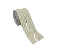 Bright Ideas Corrugated Border Roll for School Displays, Soft Cream, 57mm x 7.5m (15m When Split), BI8206