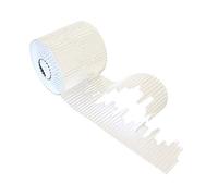 Bright Ideas Corrugated Border Roll for School Displays, White, 57mm x 7.5m (15m When Split), BI7866