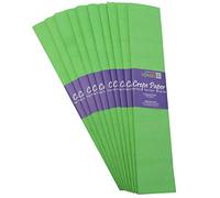 Bright Ideas Crepe Paper Sheets - Light Green. Sheet Size: 50cm x 3m, Pack of 10 Folds. 17gsm, 40% Stretch, Colourfast and Acid Free. Ideal for Flower Making, Gift Wrapping and Arts & Crafts.