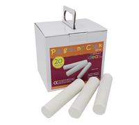 Bright Ideas PK20 10cm Giant Playground Chalk, White Coloured Playground Chalk for Children, Bright Washable Sidewalk, Pavement, Blackboard Chalk 20 White Chalk Sticks. BI7984.