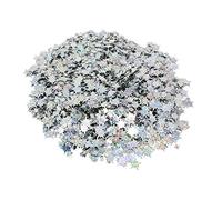 Bright Ideas Holographic Star Sequins. 100g Jar Assorted Shapes Colours and Sizes for Arts & Crafts Ideal for Schools, Home Crafting, Kids Scrapbooking & Sewing Embellishments. PVC Material. BI0356.