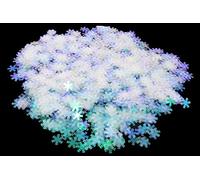 Bright Ideas Iridescent Snowflake Sequins. 100g Jar Shapes Colours and Sizes for Arts & Crafts Ideal for Schools, Home Crafting, Kids Scrapbooking & Sewing Embellishments. PVC Material. BI0355.