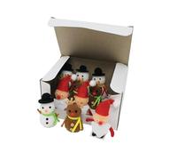 Bright Ideas Mini Christmas Set. PK11 Reindeer 6cm, Snowman 6cm and Santa 7cm Figures. Perfect for Christmas Crafting, Kids and Adult decorative Crafting Projects. BI8501.
