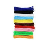 Bright Ideas Pipe Cleaners - Chenille Stems PK250 Assorted 15cm x 5mm for Arts & Craft,10 Assorted Colours Black, White, Yellow, Green, Light Blue, Pink, Orange, Brown, Red, Dark Blue. BI7974.