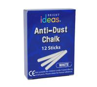 Bright Ideas PK12 8cm White Chalk Sticks, Bright a