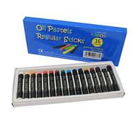 Bright Ideas Regular Oil Pastels 16 Pack - Assorted Colours Oil Crayons - Intense Colours - Perfect for Kids, Artists & Students. BI8355