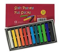 Bright Ideas Soft Pastels PK12 Assorted Colours - Intense Bright Colours Perfect Square Chalk for Blending - Kids, Artists, Students - Paper & Canvas. BI8320