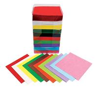 Bright Ideas Tissue Paper Square Tower, 10 Assorted Colours, Bumper 4600 Sheets, 10cm Squares for Crafts 17gsm Stationery Tissue Paper for Arts, Ideal for Schools, Home Crafting and Kids Scrapbooking