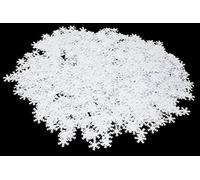 Bright Ideas White Snowflakes Sequins. 100g Jar Assorted Shapes Colours and Sizes for Arts & Crafts Ideal for Schools, Home Crafting, Kids Scrapbooking & Sewing Embellishments. PVC Material. BI8053.