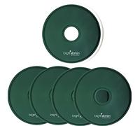 Bright Kitchen 4 Fruit Leather Silicone Dehydrator Sheets with EDGES - NON-Toxic for Nesco Round Dehydrators Lip Mold Hold Batter Liquids Fruit Roll Up Fruit Leather Circle ReUsable Flexible