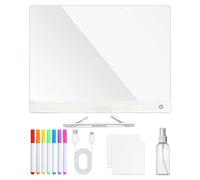 Bright LED Drawing Board - 7 Colors Acrylic Notice Board with Stand, Doodle Light Writing Pad | Girls Boys Preschool Kids Preschool Students Kindergarten