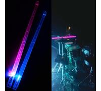 Bright LED Light Up Drumsticks, Rechargeable 13 Color Changing Drum Sticks with USB Charge Wire, Glow in The Dark Drum Sticks for Professional Musical Practice, Drummer Gifts Personalized Drumstick
