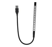 Bright Led USB Lamp Flexible Led Light USB Stick Lights Led with 180ºAngle Flexible Neck Dimmable Touch Switch Laptop Lamp for PC Reading Keyboard Laptop Dressing Table Bed (Black)