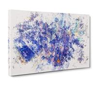 Bright Lights of New York City Watercolour Canvas Print | Gallery Wrapped 30mm Frame Wall Art | 30x20 inches | Ready to Hang | Modern Cityscape Picture | Living Room Bedroom Lounge Office
