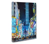 Bright Lights of Tokyo Canvas Print | Gallery Wrapped 30mm Frame Wall Art | 30x20 inches | Ready to Hang | Abstract Picture | Living Room Bedroom Lounge Office