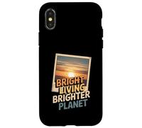 Bright Living Brighter Planet Sustainable Future Case for iPhone X/XS