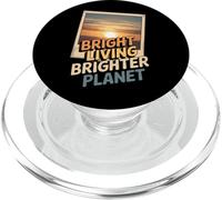 Bright Living Brighter Planet Sustainable Future PopSockets PopGrip for MagSafe