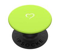 Bright Mellow Yellow Hand Drawn Heart Minimalist Love PopSockets PopGrip: Swappable Grip for Phones & Tablets