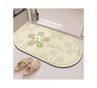 (Bright moon, 60x90cm23.6x35.4in ) Small fresh bathroom water absorption quick drying non-slip diatom mud foot pad