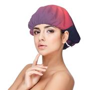 Bright Moon at Sea Hippie Adult's Satin Sleeping Cap - Women's Elastic Sleep Bonnet, Adjustable Overnight Hair Cover for Hairstyles Black, Black, One Size