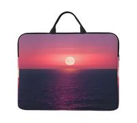 Bright Moon At Sea Hippie Print Laptop Case Sleeve For School Office Travel Lightweight Water-Resistant Notebook