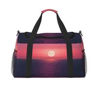 Bright Moon At Sea Hippie Print Travel Hand Travel Bag Weekender Overnight Carry On Tote Foldable Crossbody Bag
