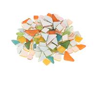 Bright Mosaic Tiles Assorted Craft Glass Pieces Stones Orange 1-2 cm