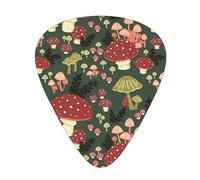 Bright Mushrooms Art Fashion Colour Guitar Picks 12 Pack, For Acoustic Guitar Electric Guitar Ukulele