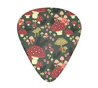 Bright Mushrooms Art &Guitar Picks Pack Of 12,Comfortable Feel, Smooth Edges, Abrasion,Suitable For Guitar, Ukulele, Etc.