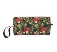 Bright Mushrooms Art Print Simple Organizer Pouch, Lightweight Travel Bag, Foam Padded Cosmetic Case