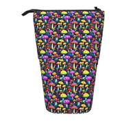 Bright Mushrooms Art Print Telescopic Adjustable Pencil Case Lightweight Organizer for Office Travel Pen Bag